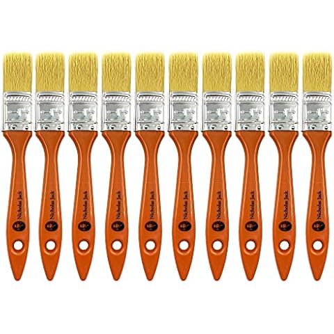 10 Pack Synthetic Bristle Paint Brushes Cover