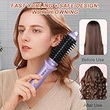 Hot Brush - Thermal Brush Hot Brushes for Styling Hair, for Short Hair Heated Curling Curler Iron Automatic Rotating Air, Mini Small Travel Curlers Round Roller - Image 4