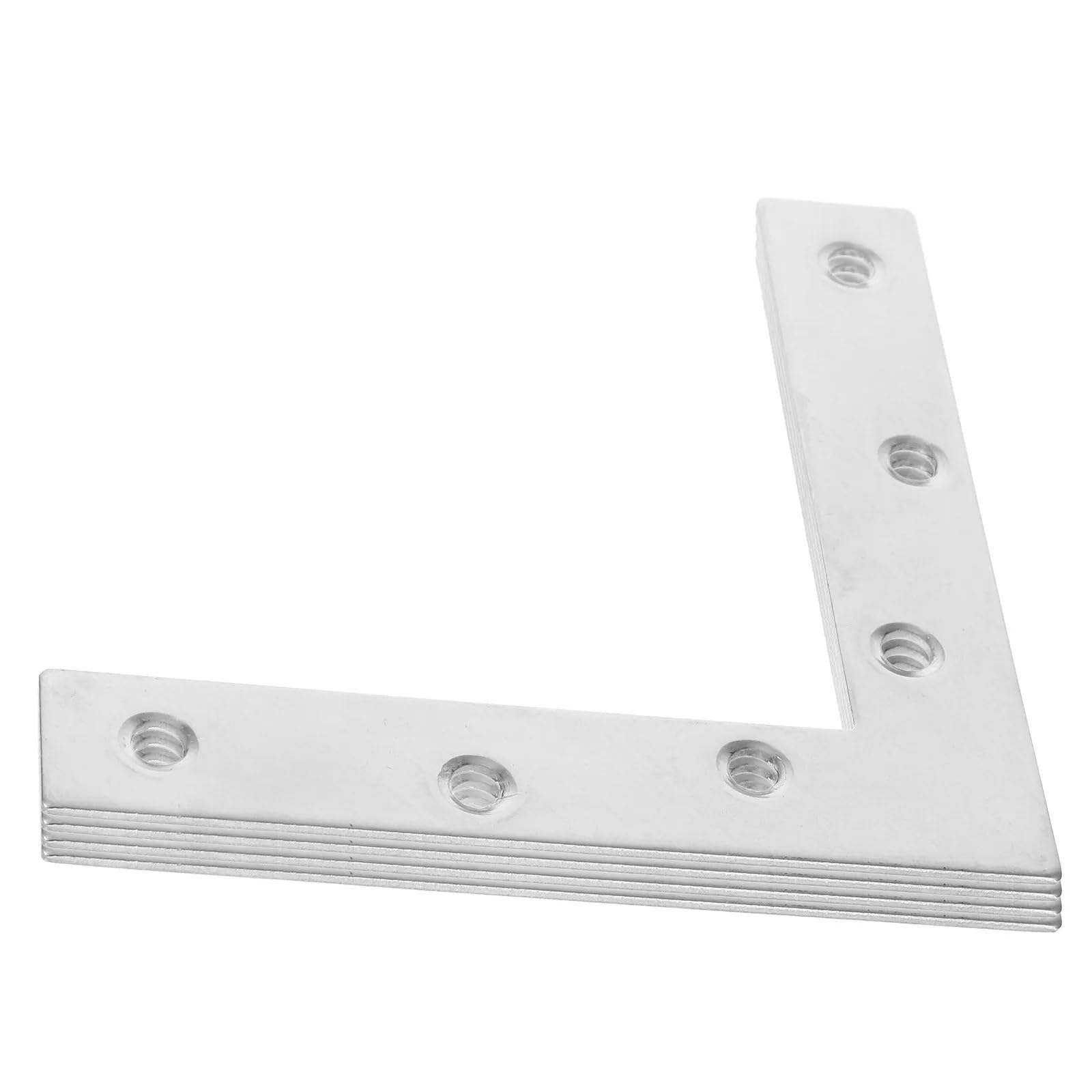 Flat Corner Brace 4Pcs Stainless Steel Flat Angle Bracket L Shaped Corner Brace for Wood Cabinets Shelves Mounting Support Brackets