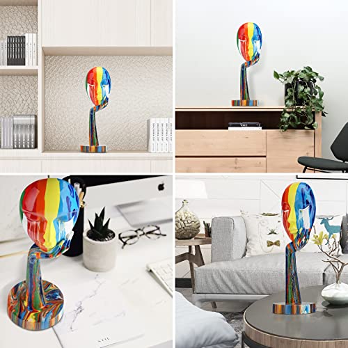 Suruim Modern Simple Creative Women Face Art Statue Thinker Lady Sculpture Abstract Figure Handicraft Resin Hand Carving Gadget (Large 15.3X4.9X4.9In)… #TOP6