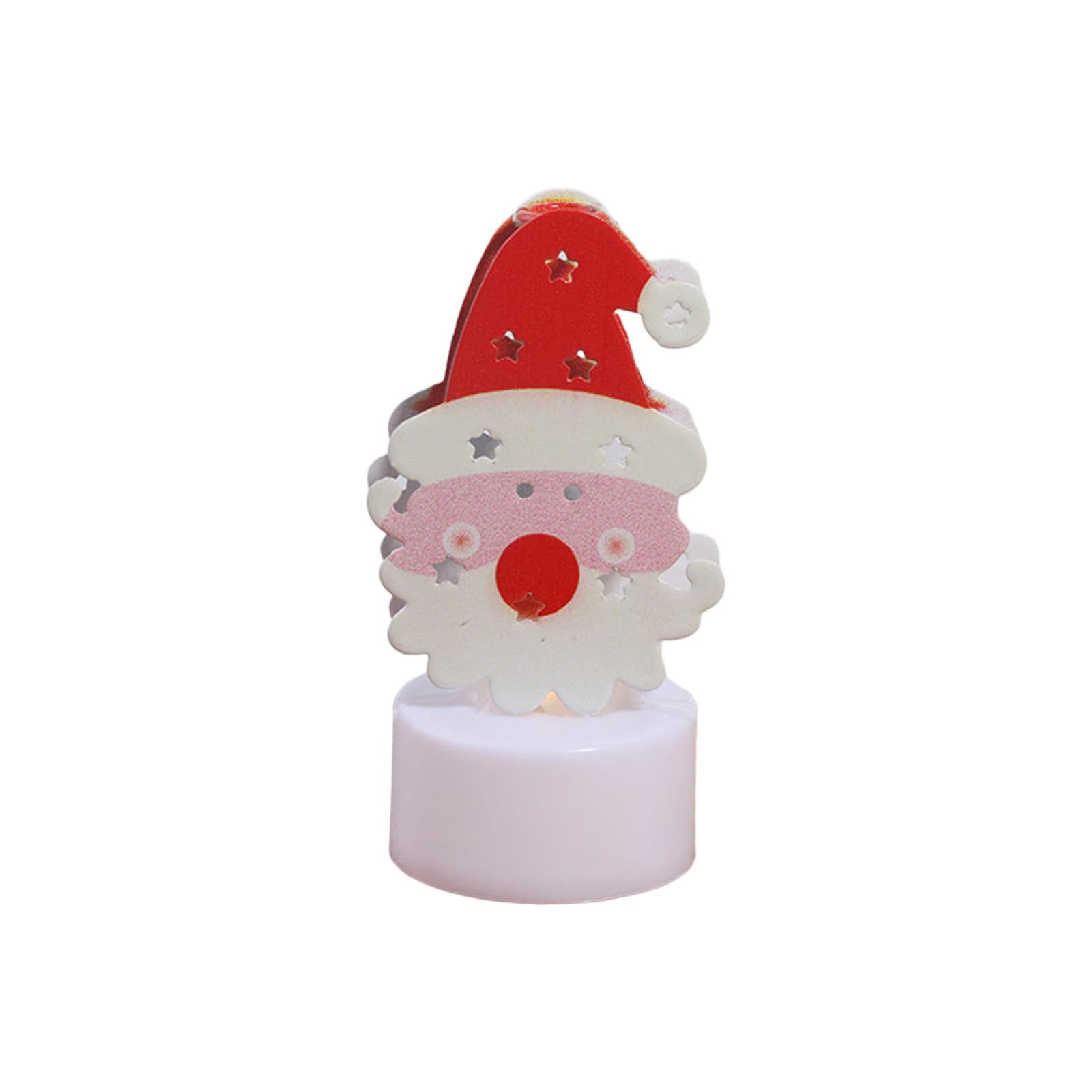 Tsophreniq Christmas Decoration Electronic Light Tree Santa Snowman Creative Night Lights Tabletop Ornament Decor LED Flameless Light