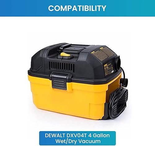 Miniatura 8 de Paquete de 3 bolsas de vacío para aspiradora DEWALT de 6 a 10 galones Shop Vac DXVA19-4101, bolsa de recolección de polvo con filtro para aspiradora