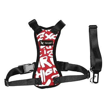 Meri Shopp Adjustable Pet Cat Dog Car Seat Belt Restraint Harness Leash Red Letter_XL