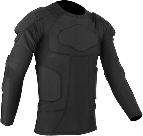 Miniatura 2 de VGEBY - Equipo de protección de fútbol acolchado, anticolisión, transpirable, antigolpes, protección contra golpes, compresión, acolchada, protector