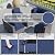 Kullavik 7 Pieces Outdoor Patio Furniture Set,PE Wicker Rattan Sectional Sofa Patio Conversation Sets with Tempered Glass Table,Navy Blue