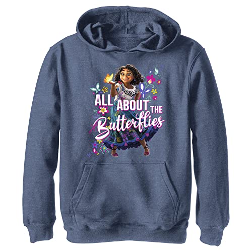 Sweat à capuche garçon Encanto Disney pull imprimé papillons Mirabel