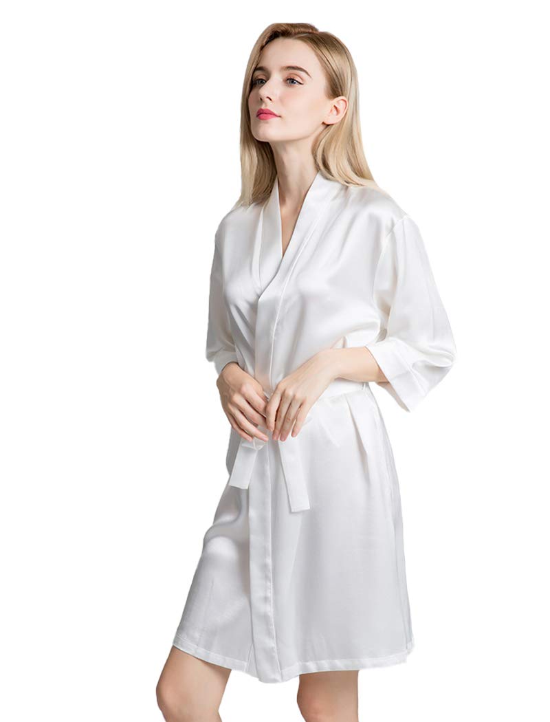 Orose 22 Momme Mid Length Silk Robe
