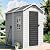 CDCASA 6x4 FT Outdoor Storage Shed, Waterproof Resin Shed with Floor & Lockable Door & Window & Vents, Plastic Tool Shed for Outside, Backyard, Patio, Poolside, Dove Grey
