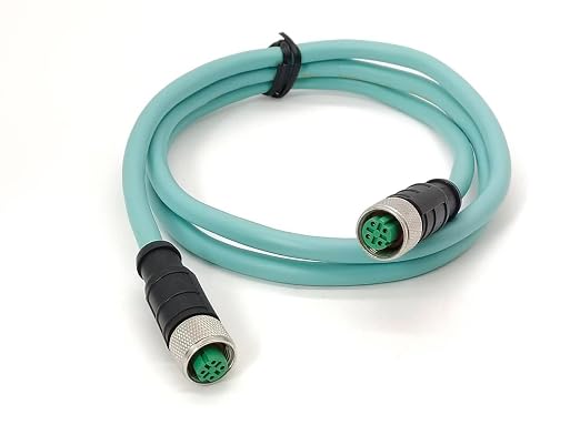 Cable Ethernet industrial Cat7 M12 4 pines 1 m miniatura 2