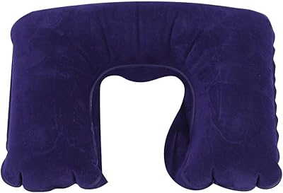 Dioche U-Shaped Travel Pillow, Portable Lightweight Inflatable U Shape Neck Pillow Soft Headrest Air Cushion