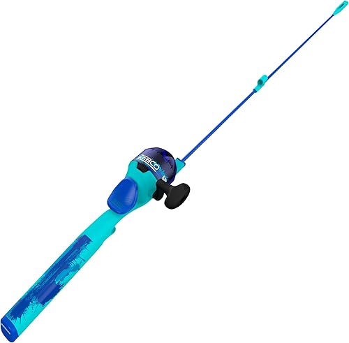 Zebco Splash Kids Spincast - Combo de carrete y caña de pescar varilla de fibra de vidrio flotante duradera de 29 pulgadas con diseño sin enredos