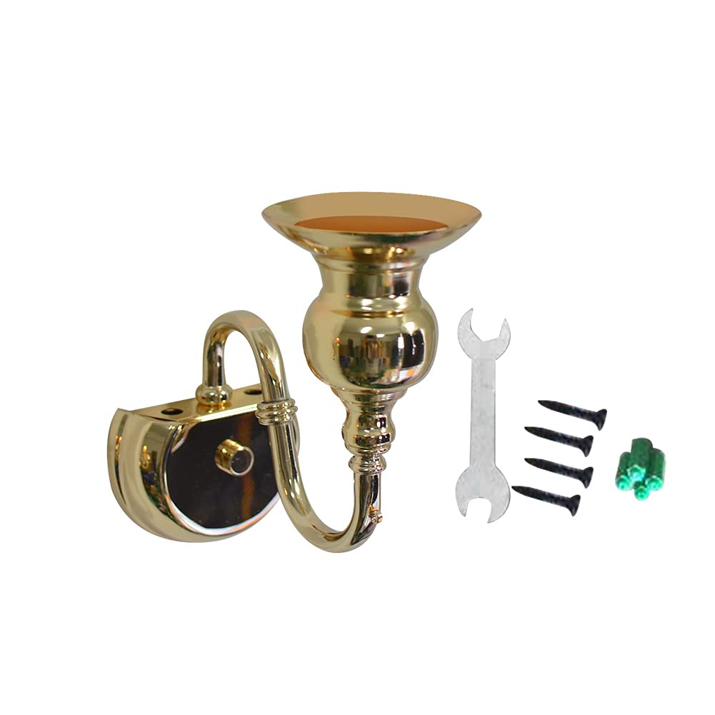 Set Di 2 Portacandele Da Parete Vintage In Metallo Nero - Applique Decorative Per Candele A Colonna - Foto 11