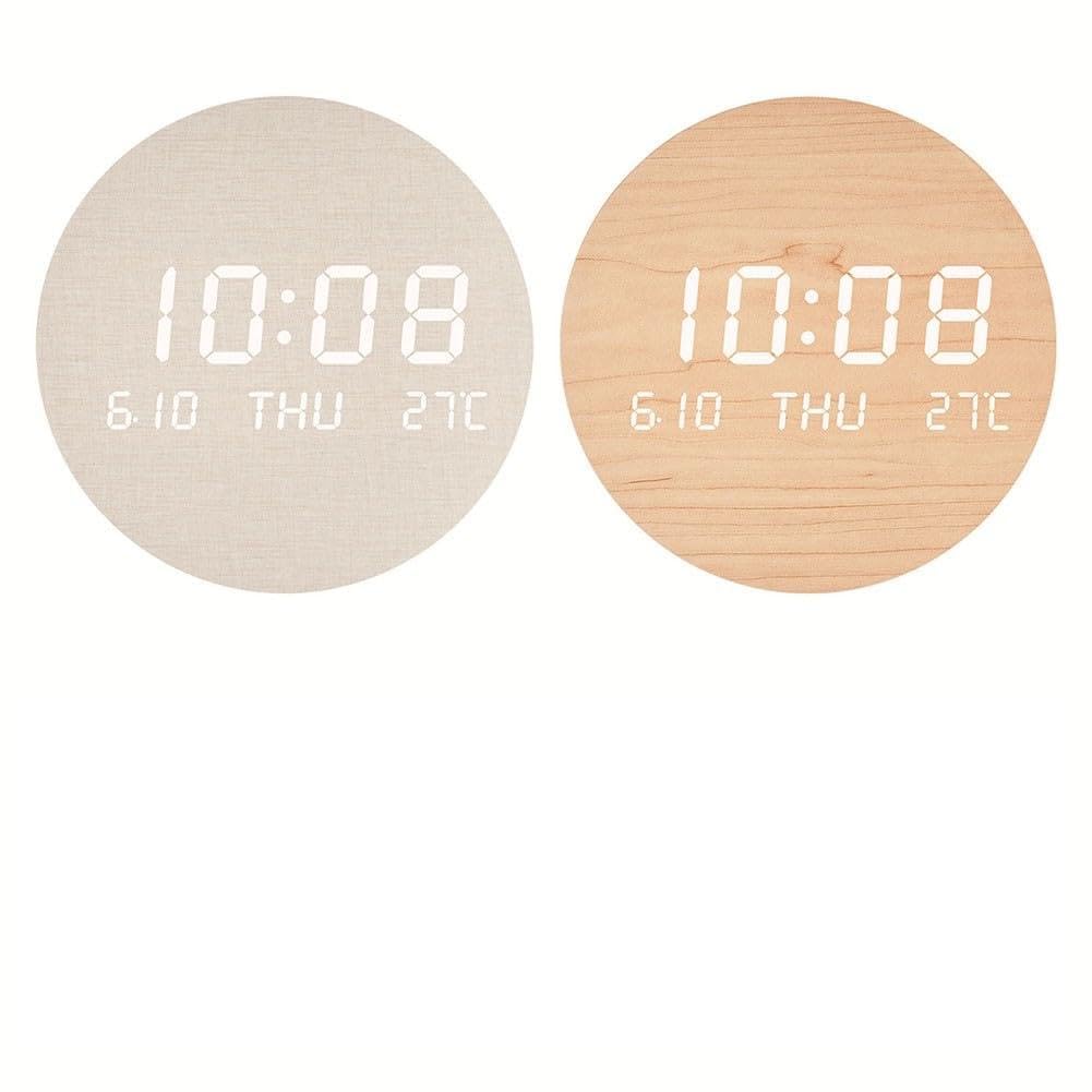 Horloge murale numérique en bois doux pour sublimer votre décoration de bureau à la maison