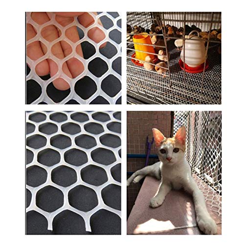 ZGQSW Plastic Fence Net, Child Safety Net, Staircase Balcony Anti-fall Net, Chicken Duck Rabbit Breeding Netting, Cat Net, Lawn Protection Nets, White, 1x3m (Color : Mesh1.2mm, Size : 1 * 50m)