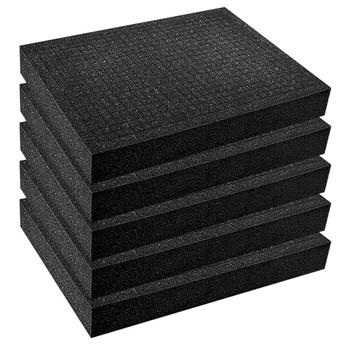 PRITOK Ensemble de mousse alvéolaire : 5 pièces 405 x 305 x 25 mm insert en mousse pour boîte à outils, structure en mousse multicouche + découpe pour le...