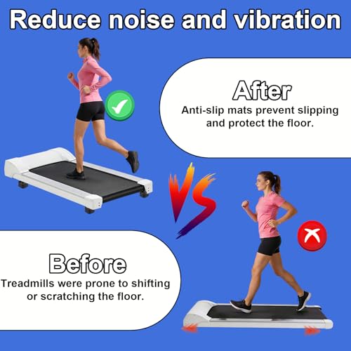 Penitue 4pcs Treadmill Incline Riser Blocks, Walking Stackable Height Adjustable Incline Blocks Pad Attachment Non-Slip Upgrade Ramp for Home Gym Leveling & Uphill Workout Treadmill Accessories - Thumbnail 5