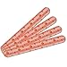 Cute Peaches and Stripes Pattern Double-Sided Nail File Emery Board Set 4 Pack
