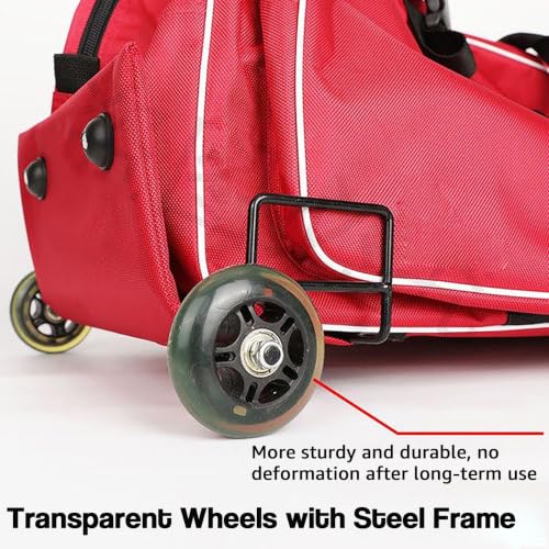 Bolsa de esgrima con ruedas trolley para espada florete sable bolsa impermeable gran capacidad 3
