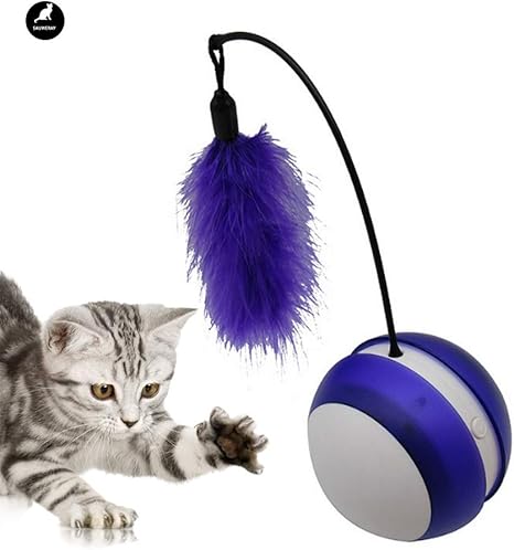 Amazon Co Jp ロリーポリー自動からかうキャットボール Led自動ローリングライト電気玩具 猫インタラクティブ玩具ペット犬の誘導バドミントンのおもちゃ 紫色 ホーム キッチン