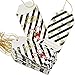 50 Pack Christmas Gift Card Holder Tags with Ribbon Tie Strings Attached Gold foil Holiday Design Write On to and from Name Tag Labels for Gift Bags Wrapping Presents & Packages by Gift Boutique