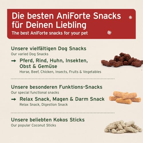 AniForte Adventskalender für Hunde 2025 - Natürliche Hundesnacks getreidefrei, Leckerli ohne Farb- & Konservierungsstoffe, Weihnachtskalender mit Zellstoff-Einlage