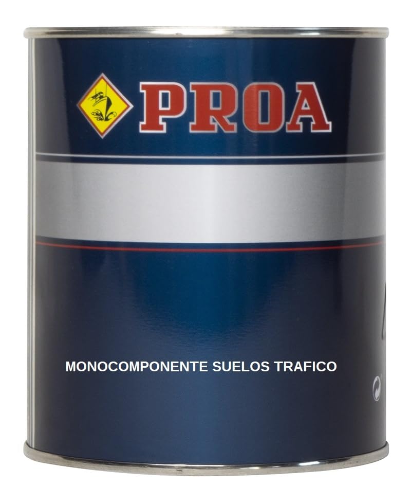 Pintura monocomponente para suelos y garajes. Blanco. 750 ML. Exterior-Interior. PROA.