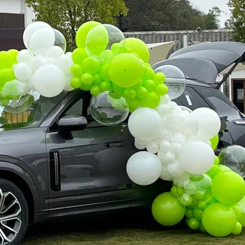 Image of Voircoloria 90pack Lime Green Balloons Different Size 18 /12 /10 /5 Inch Lime Green Balloon Garland Arch Kit for Graduation, Wedding, Birthday, Christmas, Baby Shower, Anniversary Party Decorations