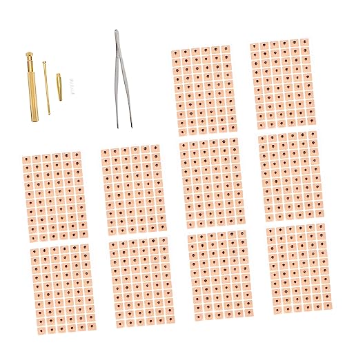 Ipetboom 3 Piezas Kit De Pegatinas Para Puntos Auriculares y Sonda De Masaje De Relajación Pinzas, Estimulación Auriculoterapia Portátil Para Cuidado De Oídos