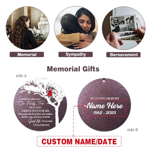 Image of ASTARIN Wind Chimes for Loss of Loved One, Personalized Memorial Wind Chimes Gifts for Loss of Mom Dad, in Loving Memory- Cardinal Sympathy Gifts,30 /36 /45 in Deep Tone Windchime, Produced in Texas