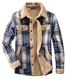 Fozexi Women's Sherpa Lined Jackets Sherpa Turn-Down Collar Warm Winter Fleece Flannel Jacket for Women Trendy Khaki Medium