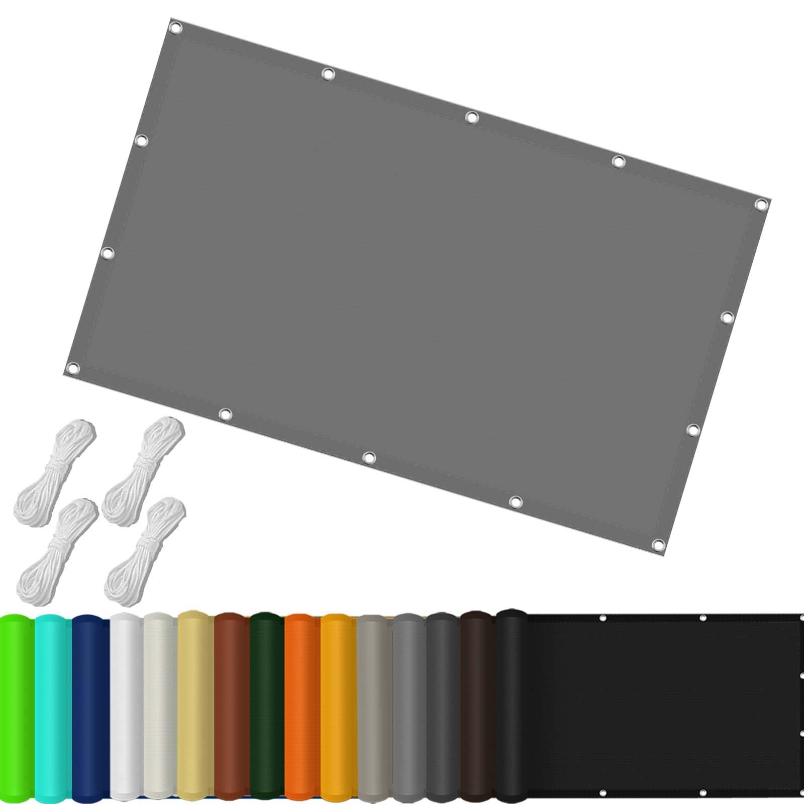 Żagiel Przeciwsłoneczny 180x280cm Wodoodporny, Blokujący 98% Promieni UV Awning Canopy Z Opcjonalnymi Rozmiarami, Z Bezpłatnymi Linami Do Ogrodu, Podwórko, Imprezę, Jasny szary