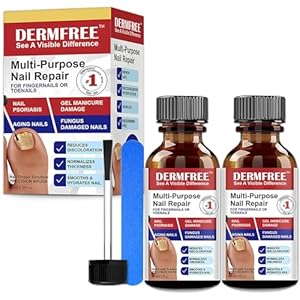 2Pc Multi-Purpose Nail Repair & Extra Strength Nail Fungus Treatment with Soothing Tea Tree Oil for Discolored & Damaged Nails – Best Plant Drops for Nails Care