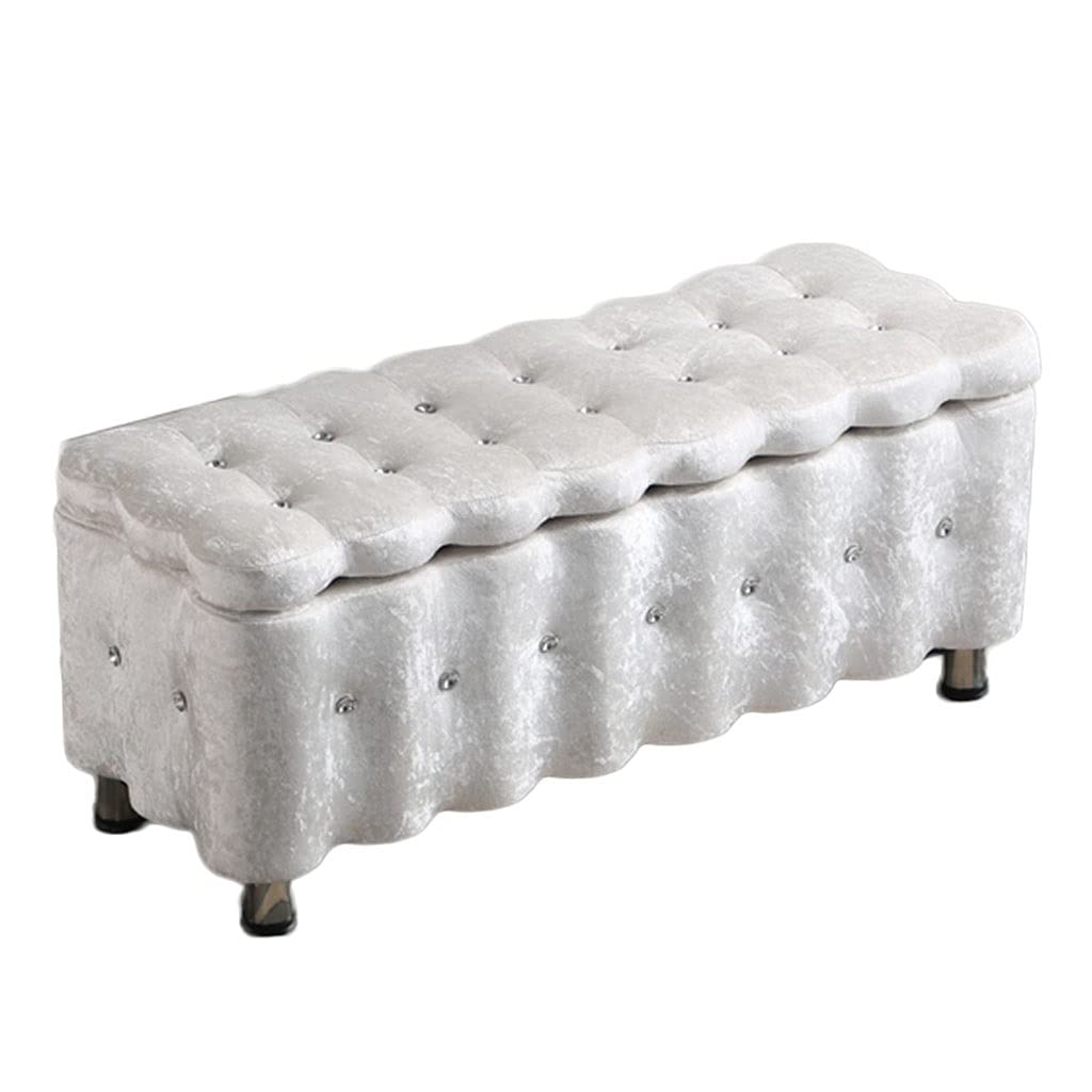 Repose-pieds banc rembourré et tabouret coffre de rangement