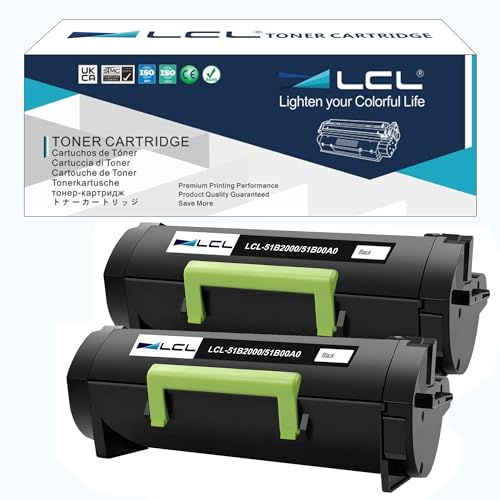 Cartouche de toner compatible 51B2000 haute capacité 2500 pages pour Lexmark