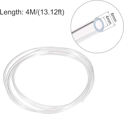 Miniatura 4 de uxcell Tubo de aire neumático, 0.236 in (1/4 pulgadas) OD x 0.157 in ID 13.1 ft (157 pulgadas) PU poliuretano compresor de aire tubería manguera