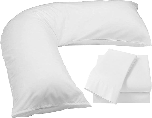 OREILLER Orthopaedic V Pillow with for Back, Shoulder and Neck Support - Ideal V Shaped pillows for Nursing, Maternity and Pregnancy