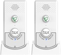 Irishom 2-Pack Wireless Home Intercoms - 1000m Long Range, Battery-Powered, Elderly Care Room-to-Room Voice Caller