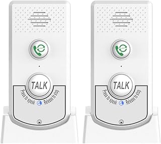 Irishom 2-Pack Wireless Home Intercoms - 1000m Long Range, Battery-Powered, Elderly Care Room-to-Room Voice Caller