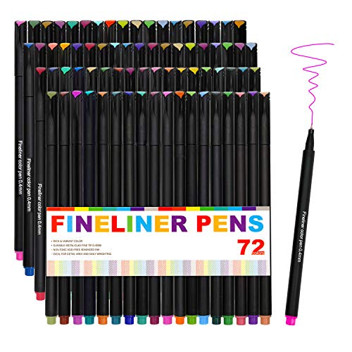 VITOLER Journal Planner Pens Colored Pen,Bullet Journal Pen Fine Point Marker for Writing Coloring Book Sketching Taking Note Calendar Art Project