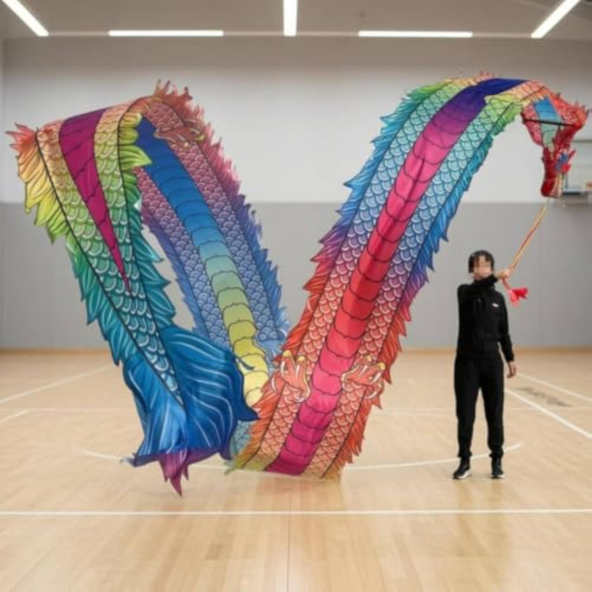 Lightweight Dragon Puppet Printed Scale Pattern