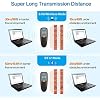 Mini Bluetooth Barcode Reader Portable Wireless 2.4G Barcode Scanners 3-in-1 Bar Code Scanner Supports Reading 1D&2D QR Codes, with Offline Storage Function Upload Function(Black)