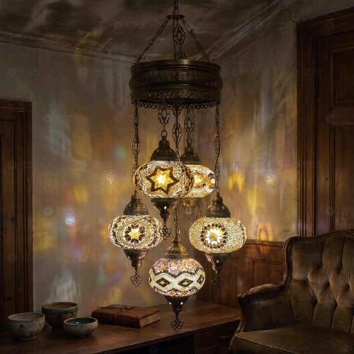 Lustre en mosaïque turque pour un voyage sensoriel et une ambiance bohème