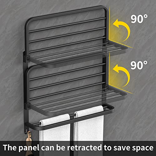 Porte-serviettes en acier inoxydable 304 support mural robuste - 3