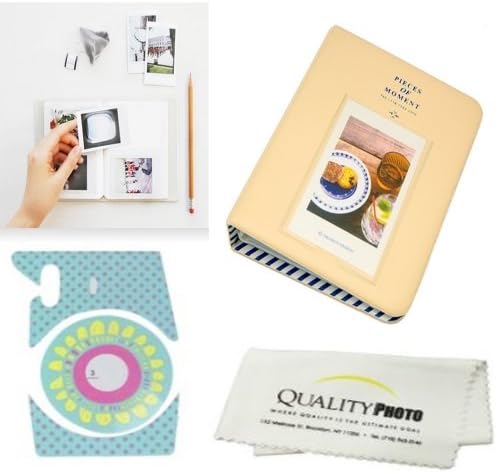 Fujifilm Instax Mini 9 Camera + 14 PC Instax Accessories kit Bundle, Includes; Instax Case + Album + Frames & Stickers + Lens Filters + More (Ice Blue)