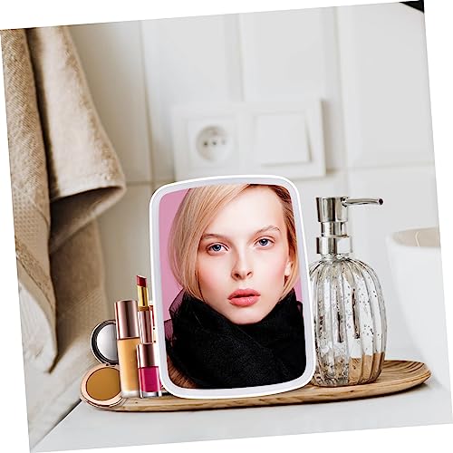 Espejo maquillaje plegable con 3 LED blanco portátil miniatura 3