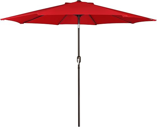 Miniatura 27 de Blissun - Sombrilla de aluminio para patio al aire libre de 9 pies, sombrilla de mesa para exteriores, sombrilla de jardín, sombrilla de mercado