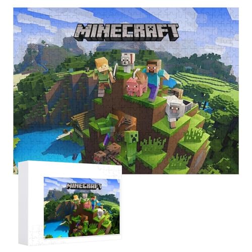 マインクラフト 木製ジグソーパズル 2000ピース アニメパズル インテリア用 コレクション 趣味時間 大人 子供向け 誕生日ギフト 壁飾り 初心者にも 70x100cm