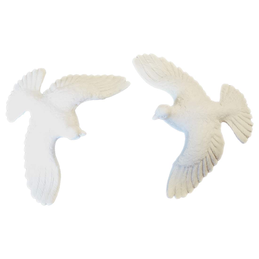 Two Turtle Doves from Home Alone 2, Kevin McCallister Pigeon Lady Gift, Duncan's Toy Chest, Christmas Movie Prop, White Resin