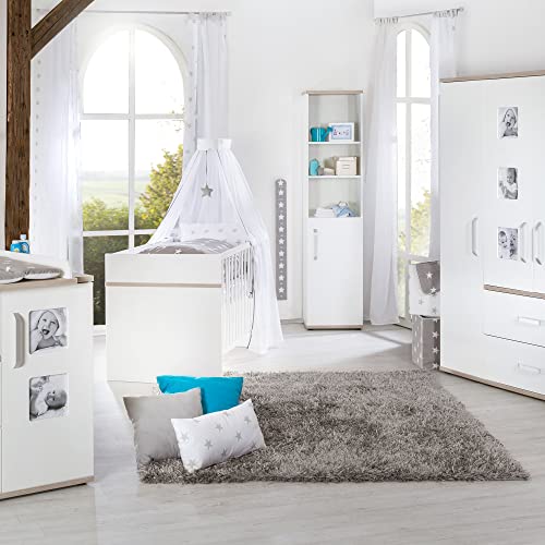 Roba Mensola Moritz, Corpo E Fronti Bianchi, Elementi Decorativi Luna Elm, Per Bambini E Bambini - 2