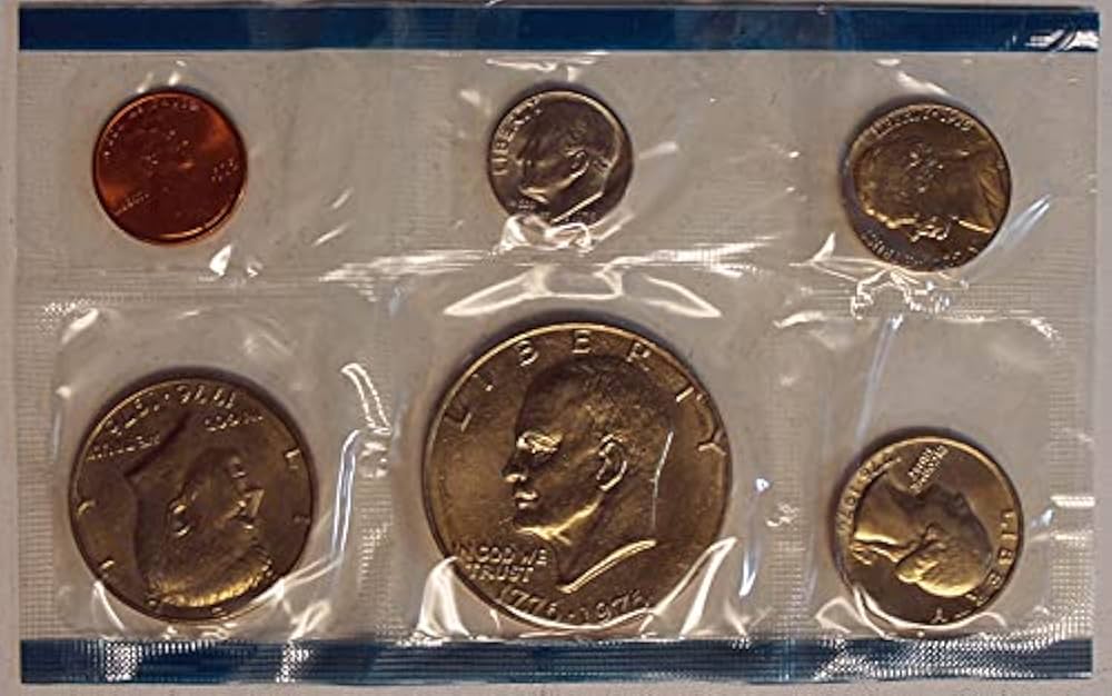 アメリカ合衆国 旧貨幣 コレクション 1975 United States Mint Uncirculated Coin Set in Original